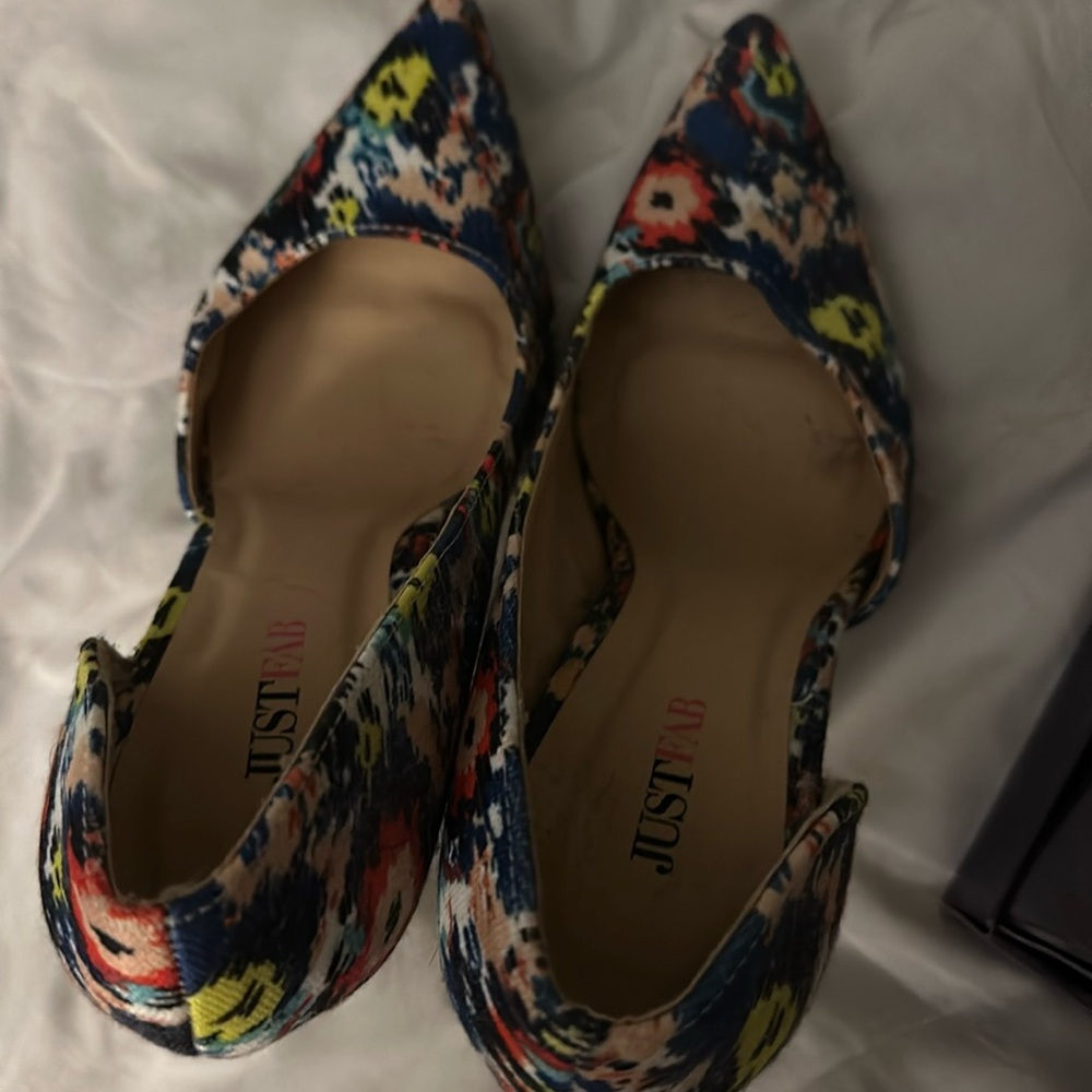 Just Fab heels! 👠 Suoer fun , size 9, women’s! Worn once!
